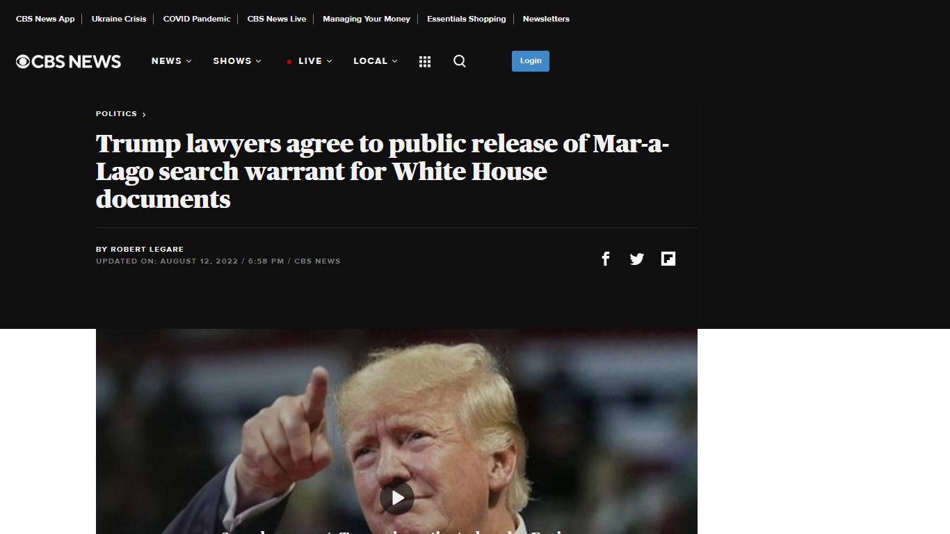 Trump lawyers agree to public release of Mar-a-Lago search warrant for ...